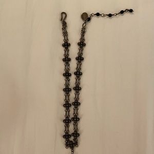 Yvonne Christa sterling silver necklace with black onyx drops